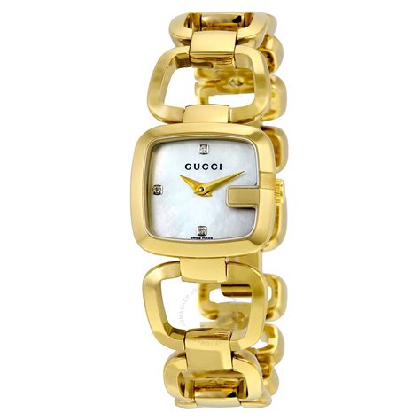 gucci gold watch with diamond swiss made ladies|ladies gucci watch diamond dial.